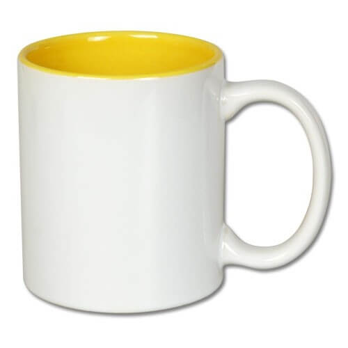 dosublimacji.pl - White mug - yellow interior sublimation