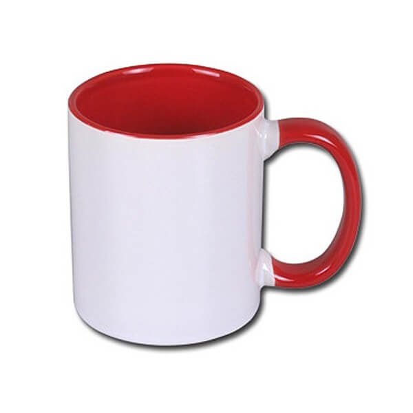 dosublimacji.pl - White mug - red interior and ear COMBO