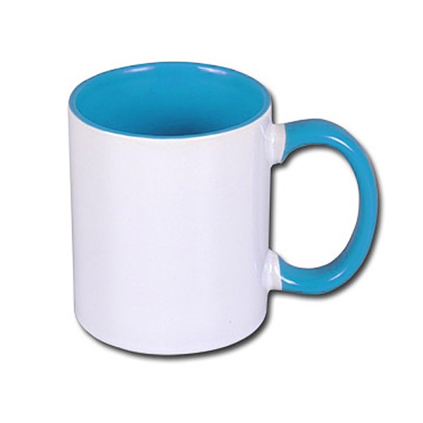 dosublimacji.pl - White mug - light blue interior and ear COMBO