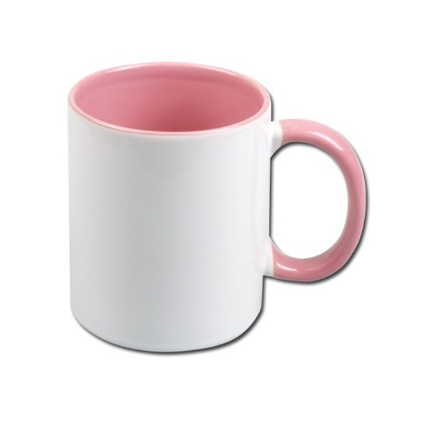 dosublimacji.pl - White mug - pink interior and ear COMBO