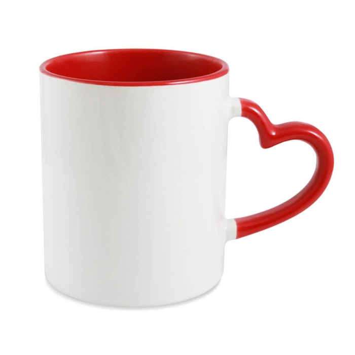 dosublimacji.pl - White mug HEART RED sublimation